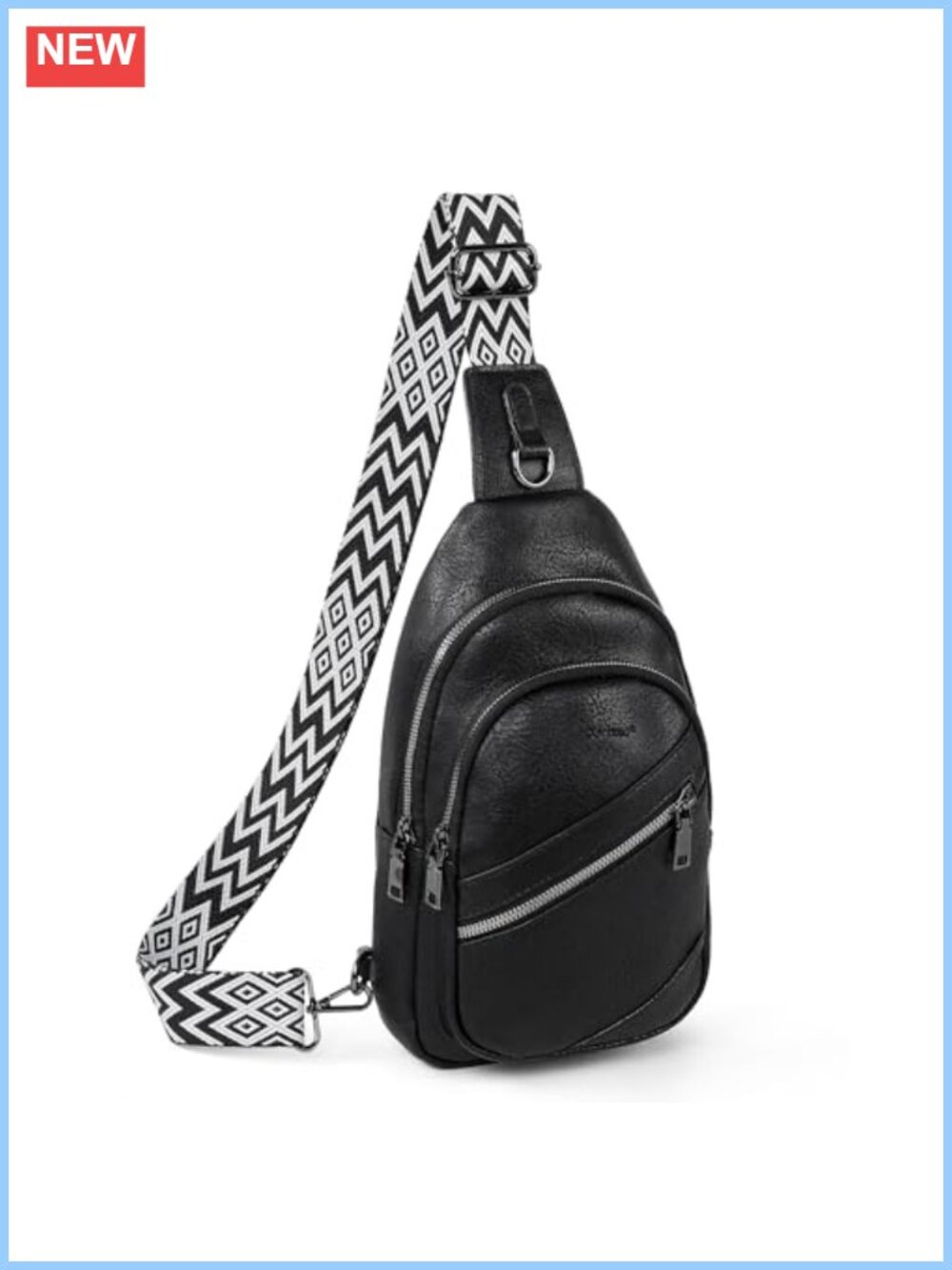 Leather Sling Bag Crossbody for Women Adjustable Strap Travel Purse